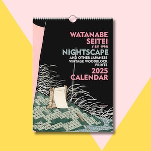 Calendrier japonais 2025 Nightscape, estampes japonaises vintage !