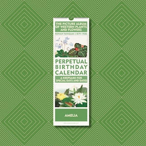 Personalized Floral Birthday Perpetual Calendar