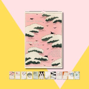 Calendrier de mi-année 2025-2026 « Pink Sky » (États-Unis, Canada uniquement)