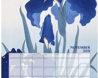 Kalender 2022-16 Monate ab September 2021-30x30 cm Ohara Koson 