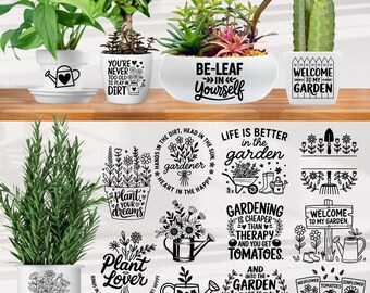 40 Bundle Gardening SVG PNG | Plant Lover Gardening Clipart | Quotes for Gardeners Digital Download Craft Cut Files for Cricut & Silhouette