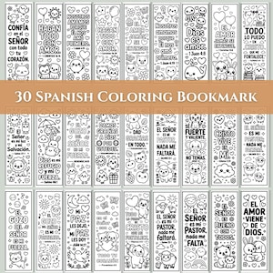 Può includere: Un set di 30 segnalibri da colorare in spagnolo, con citazioni ispiratrici e simpatiche illustrazioni. Ogni segnalibro presenta disegni unici con animali, cuori ed elementi floreali, perfetti per colorare in modo creativo.