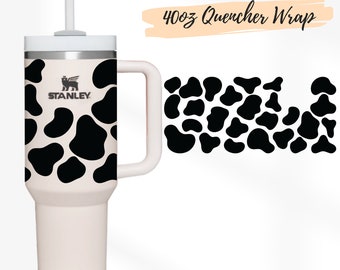 Stampa mucca Stanley 40oz Tumbler Wrap SVG - Mama Leopard Design (download digitale)
