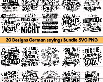 German Motivational Quotes SVG Bundle: Family Sayings (Digital Download)