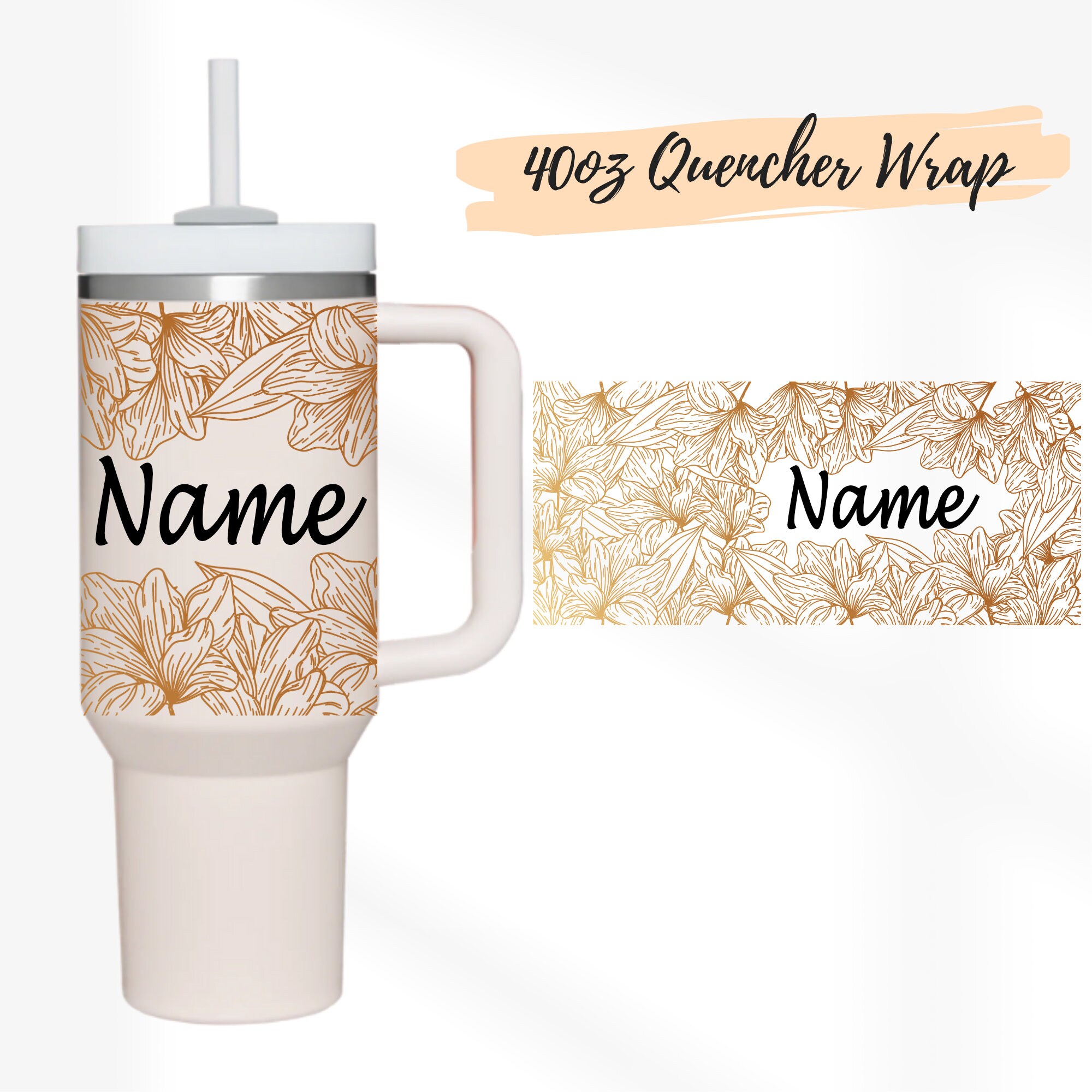 Bee Tumbler Wrap 40 Oz Quencher Sublimation Design Gift for 