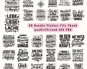 German Thank You SVG Bundle: Elegant Typography, Minimal Line Art (Digital Download