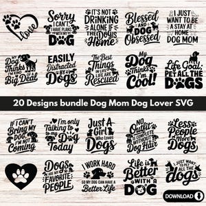 Dog Mom SVG Bundle: Paw Print Designs for Cricut (Digital Download)