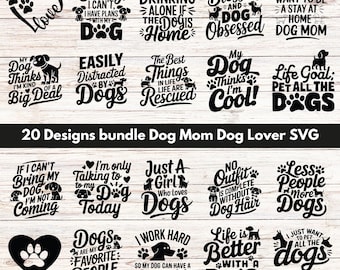 Dog Mom SVG Bundle: Paw Print Designs for Cricut (Digital Download)