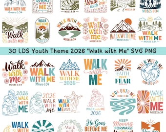 30 Walk with Me SVG Bundle: 2026 Youth Theme (Digital Download)