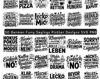 SVG-bundel Duitse gezegden: grappige tascitaten, Cricut en silhouet (digitale download)
