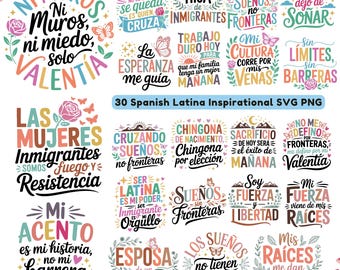 Motivationszitate SVG PNG Bundle Deutsche Sprüche für Cricut Silhouette Sofortiger Digitaler Download Svg Png