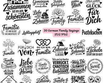 German Family Sayings SVG Bundle: Cricut & Laser Cut Files (Digital Download)
