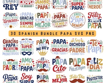 Paquete SVG "Gracias Papá": Diseños para el Día del Padre en español (Descarga digital)