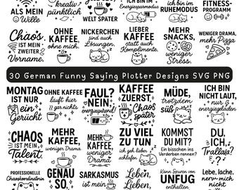 SVG-bundel met grappige Duitse gezegden: tascitaten, T-shirtontwerpen (digitale download)
