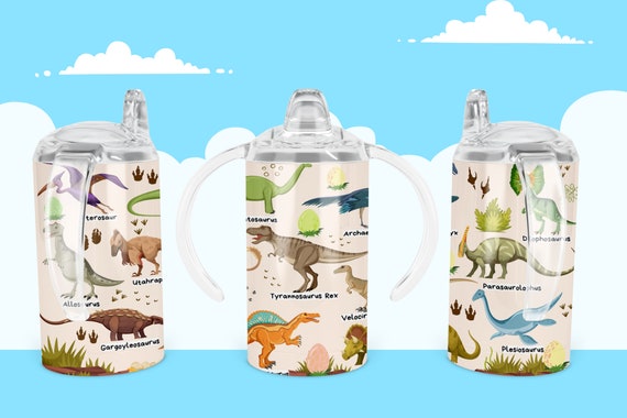Kids Water Bottle kids Sublimation Png birthday gift for boy Skinny Dinosaurs png,Sublimation Digital Download,flip top sippy cup