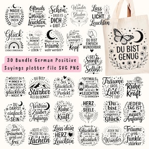 30 German Motivational Quotes SVG | Family Sayings Plotter | Fun German Sayings | Digital Download for Cricut Silhouette Svg Png Download