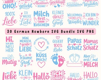 German Newborn Bundle Geburt Baby SVG (Digital Download)