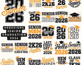 Senior Mom 2026 High School Graduation SVG PNG (digitale download)