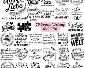 German Wedding SVG Bundle Bride Party Cricut & Silhouette (Digital Download)
