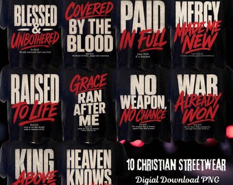 10 Bundle Christian Bundle Edgy Christian PNG | Urban Religion Art (Digital Download)
