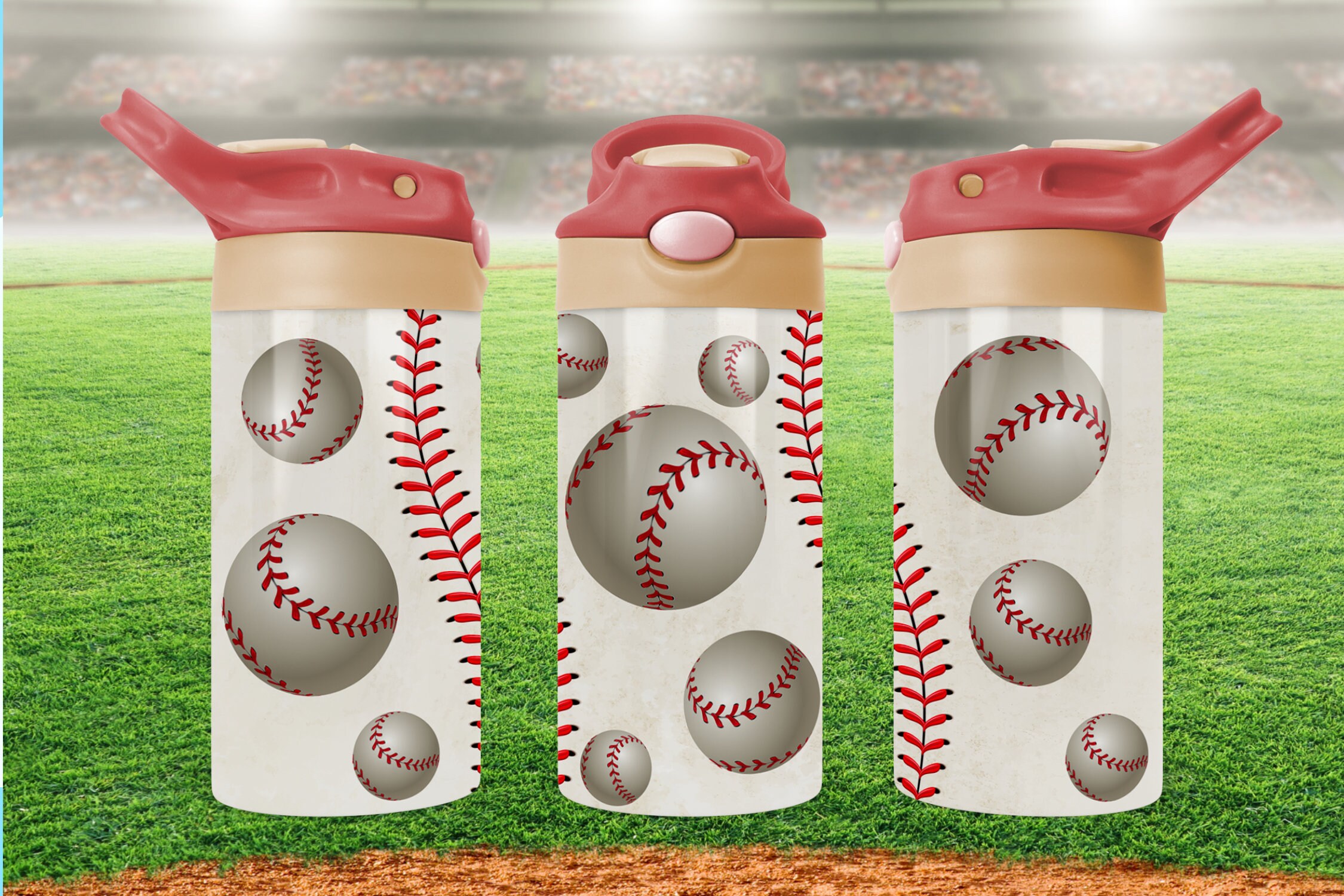 Kids Water Bottle 12 Oz Kid Baseball Sublimation Birthday Boy Etsy