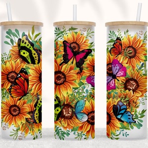 12 Pack Sublimation Glass Cups 20 oz Clear Frosted Tumbler Cups with B – A  Hui art