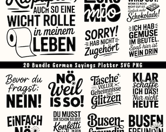 German Positive Sayings SVG Bundle: Inspirational Quotes for Cricut (Digital Download