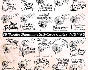 Mental Health SVG Bundle: Self Love & Positive Affirmations (Digital Download)