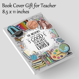 Teacher Daily Affirmations 8.5 x 11 inches Notebook Journal Cover Sublimation Personalization Digital Download PNG Boho Design Gift for mom