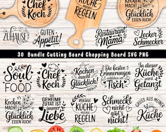 Lustige Küchen Sprüche SVG Bundle Sarkastische Kochzitate für Schürzen, Tassen Handtücher Plotterdateien für Cricut & Silhouette
