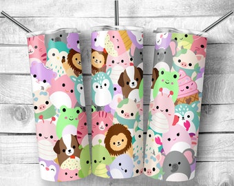 Squishmallow Girl Frosted Glasbecher Design (Digitaler Download)