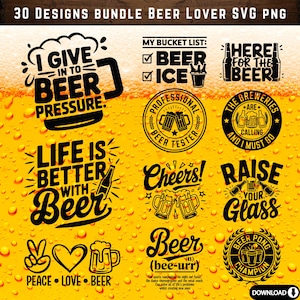 Beer Quotes SVG Bundle: Funny Sayings, Beer Lover Cut Files (Digital Download)