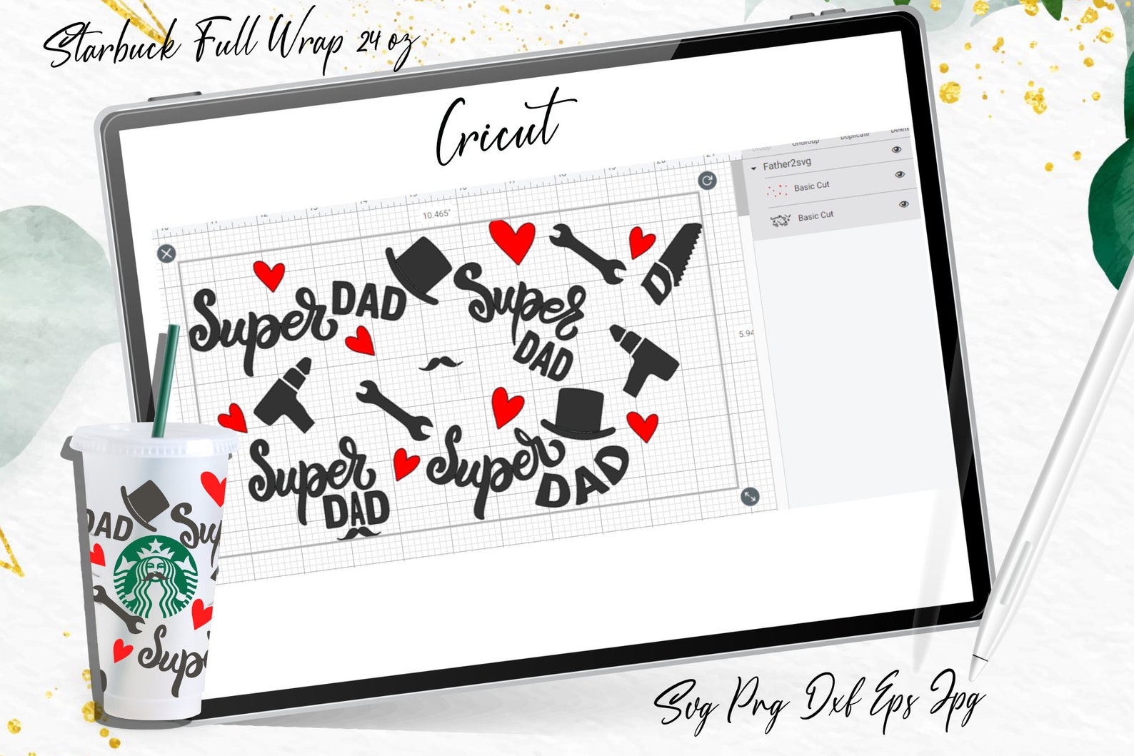 Father's Day Starbucks Svg Daddy Starbucks Father Day Etsy