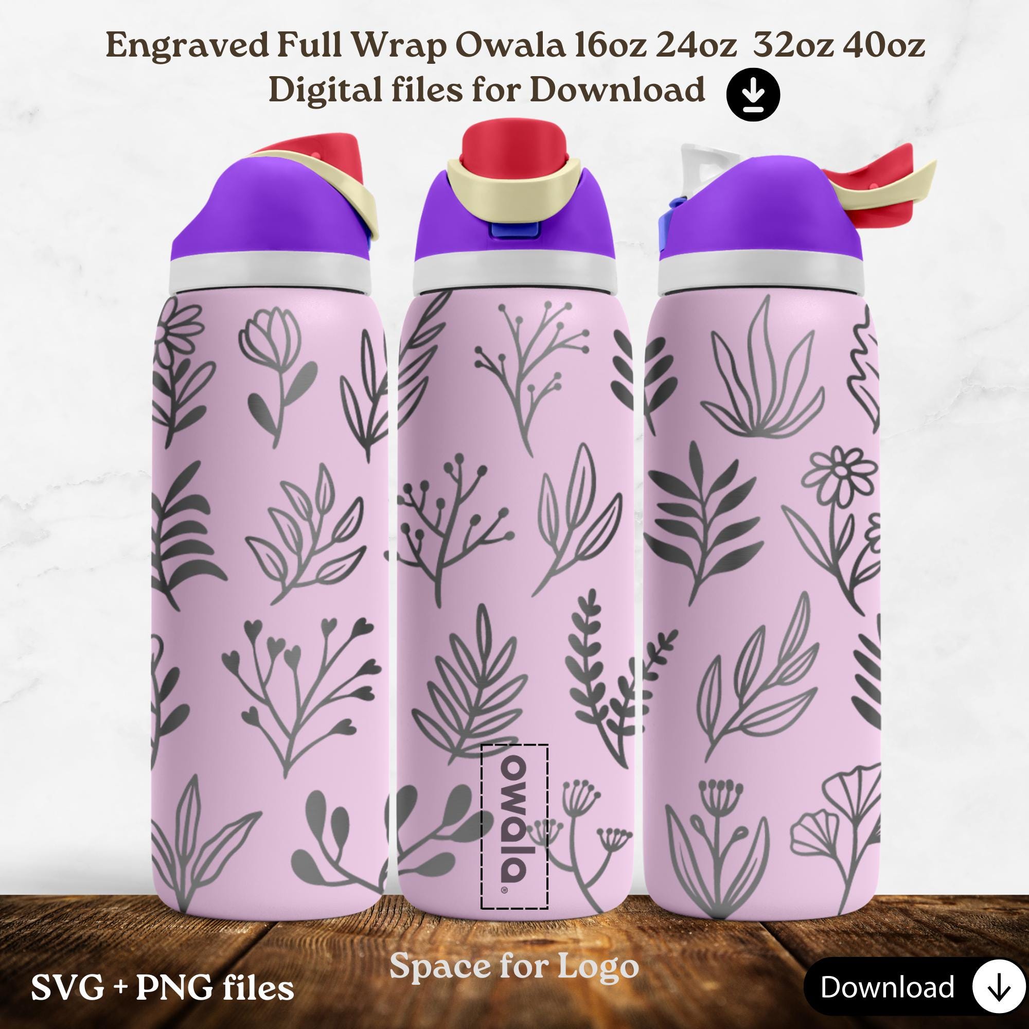 Wildflower Owala Tumbler Wrap: Laser Engraving Template SVG (Digital Download)
