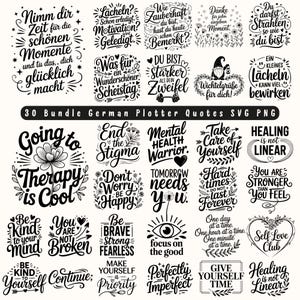 German Sayings SVG Bundle: 30+ Craft Designs for Cricut, Silhouette (Digital Download
