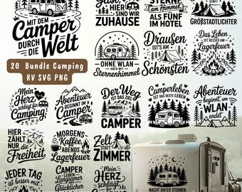 German Camping SVG Bundle: 20 Cut Files for Cricut (Digital Download)