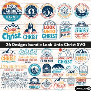Look Unto Christ SVG Bundle: 2025 Youth Theme (Digital Download)
