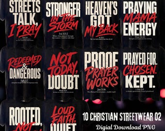 10 Bundle Christian Bundle Edgy Christian PNG | Urban Religion Art 02 (Digital Download)