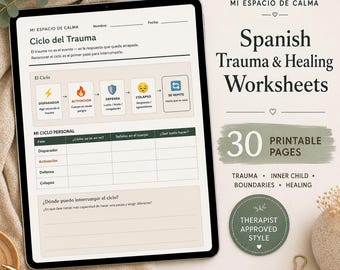 30 Spanish Trauma & Healing Worksheets | Inner Child, Boundaries (PDF Download)