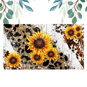 16 Oz Libbey Glass Can Tumbler Sunflower Glitter Leopard ,mum Life ...