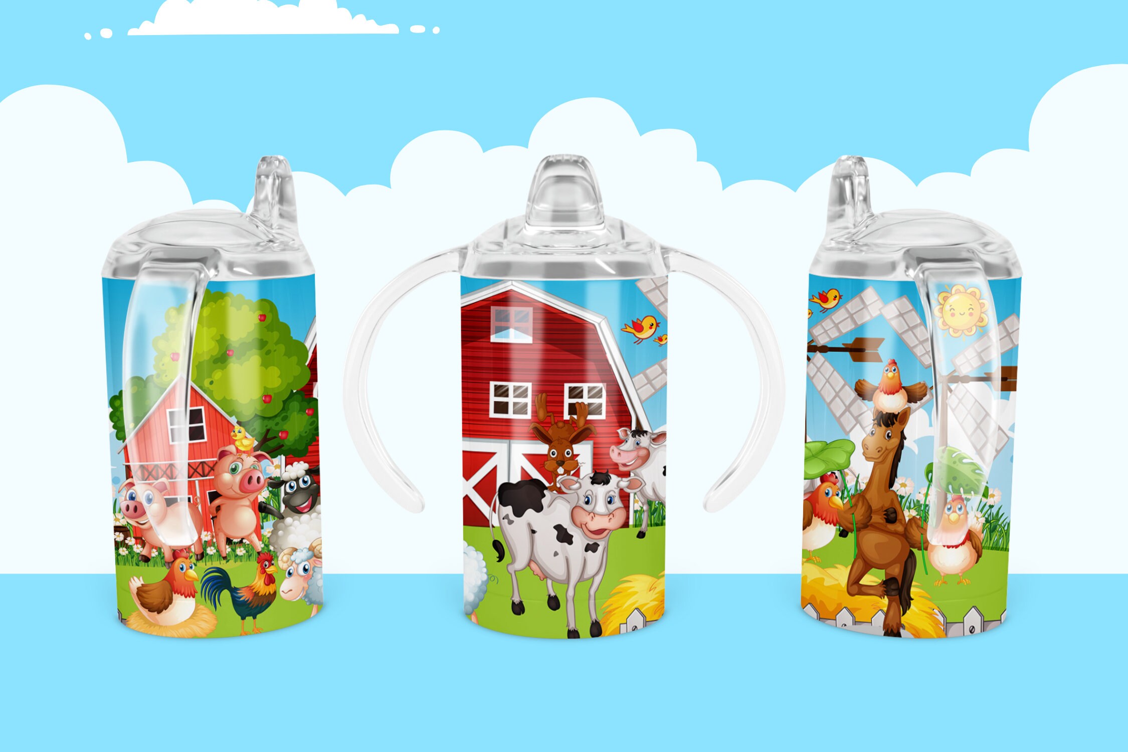 The Whole Herd Toddler Sippy Cup Tumbler Cowpoke K3020-7 – Painted