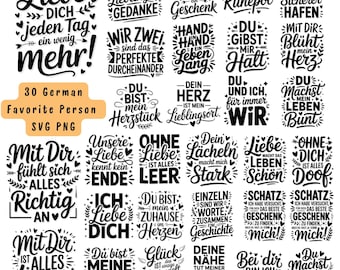 German Sayings SVG Bundle: Favorite Person Cricut & Silhouette (Digital Download)