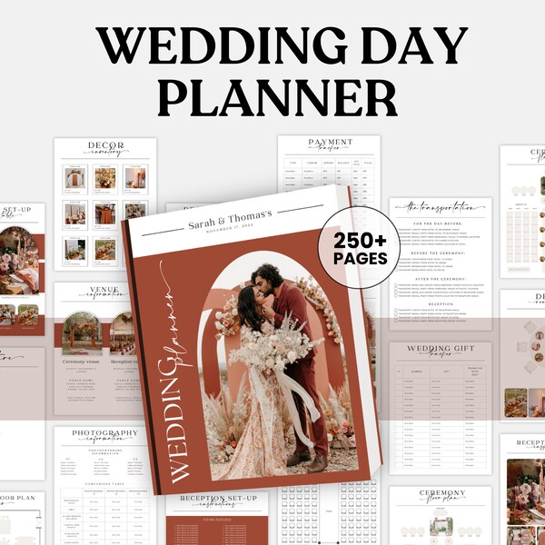 The Ultimate Wedding Day Binder Template, Wedding Planner,Canva Edit, Wedding Template, Instant Download, Digital Template, Printable