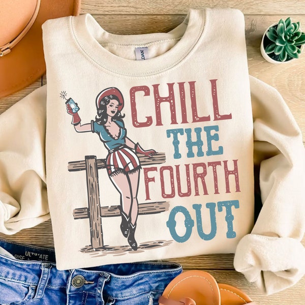 Chill The Fourth Out, 4th of July png, Fourth of July T Shirt Design, USA sublimation download, Patriotic png