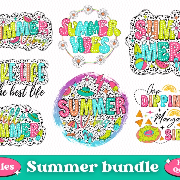 Summer Vibes Bundle, Summer Vibes Dalmatian Dots Png, Digital Download Png, Bright Doodle, Lake Days Png, Hello Summer pngs, Beach pngs