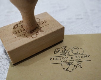 Custom Logo Stamp,Personalized Logo Stamp, Rubber Stamp,Large Custom Stamp,Custom Address Stamp,Business Stamp,Wedding Stamp