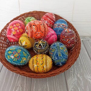 Wooden Easter Eggs Ukrainian Pysanky Easter Gift UKRAINE Traditional ...