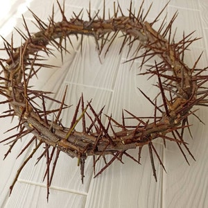 Sharp real thorn,Jesus Christ crown,thorns crown home decor door protection Christ crown of thorns christian passover rustic unique prop
