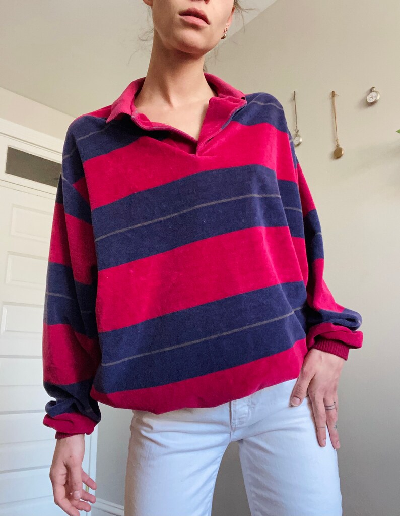 Retro Velour Striped Shirt