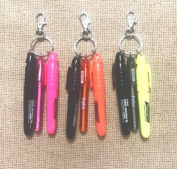 Pen Highlighter & Sharpie Keychain Highlighter Keychain Etsy